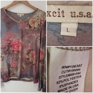 Xcit u.s.a floral shirt